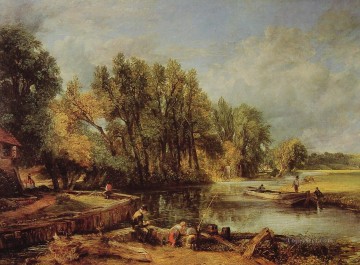  Constable Canvas - Stratford Mill Romantic landscape John Constable stream